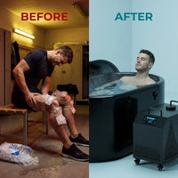 CryoForge ArcticFlow X1 Ice Plunge System — Before & After