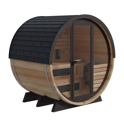 Finnmark FD-7 Thermo-Aspen Combination Barrel Sauna | Infrared & Steam