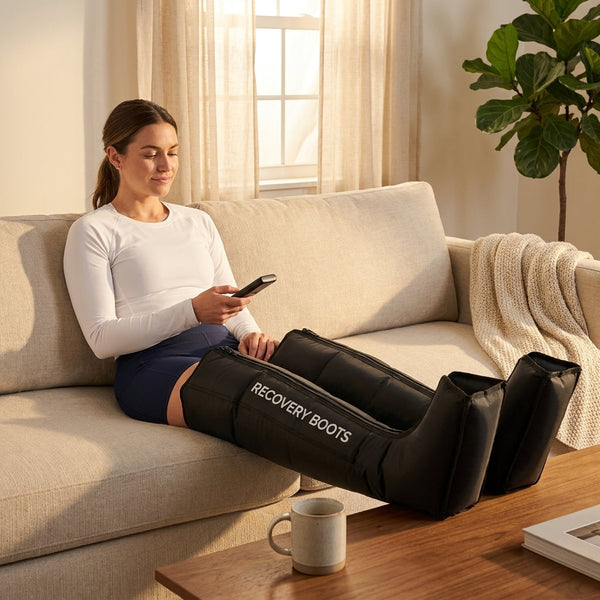 Compression Recovery Boots Designed for Athletic Performance, Multi-Chamber Inflation, Professional Grade