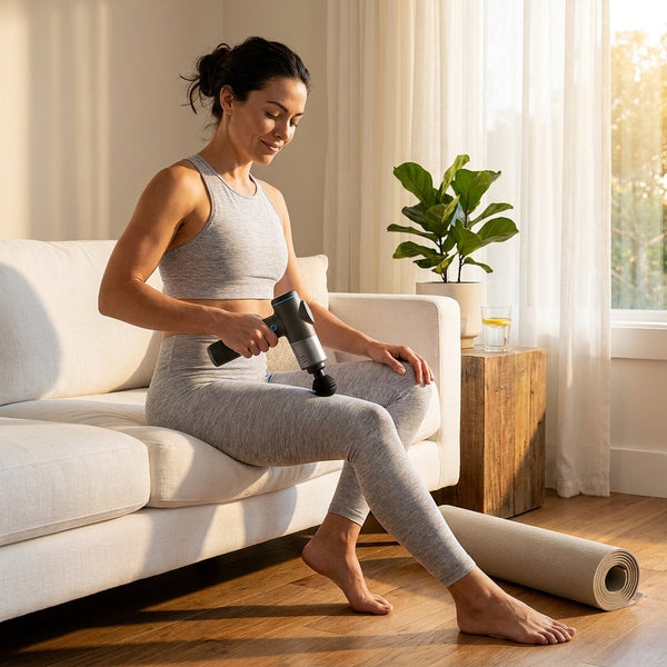 Percussion Massage Gun Engineered for Athletes, High-Torque Motor, 5 Speed Settings, Ergonomic Design