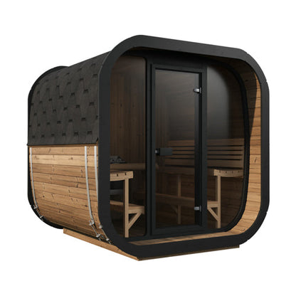 SaunaLife Model CL7G | Outdoor Cabin Sauna with Changing Room
