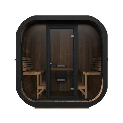 SaunaLife Model CL7G | Outdoor Cabin Sauna with Changing Room