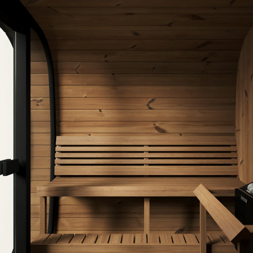 SaunaLife Model CL7G | Outdoor Cabin Sauna with Changing Room