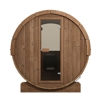 SaunaLife Model E6W | Outdoor Barrel Sauna with Window