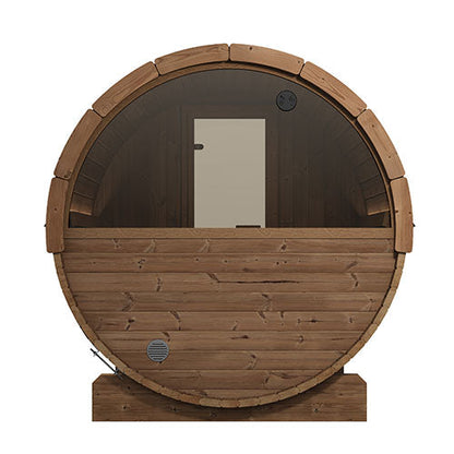 SaunaLife Model E6W | Outdoor Barrel Sauna with Window