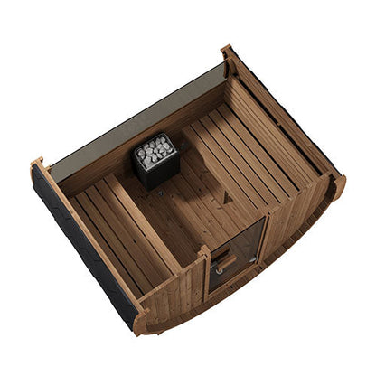 SaunaLife Model E6W | Outdoor Barrel Sauna with Window