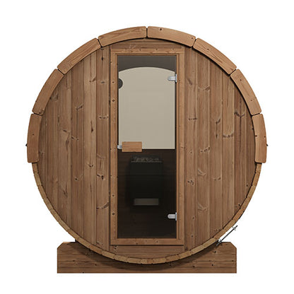 SaunaLife Model E7W | Outdoor Barrel Sauna with Window