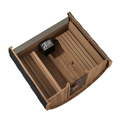 SaunaLife Model E7W | Outdoor Barrel Sauna with Window