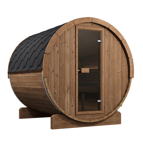 SaunaLife Model E8 | Large Outdoor Barrel Sauna
