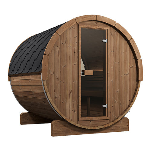 SaunaLife Model E8W | Large Barrel Sauna with Window