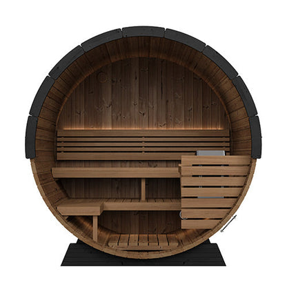 SaunaLife Model EE6G | Elegance Barrel Sauna Full Glass Front